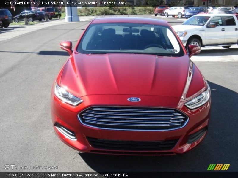 Ruby Red Metallic / Charcoal Black 2013 Ford Fusion SE 1.6 EcoBoost