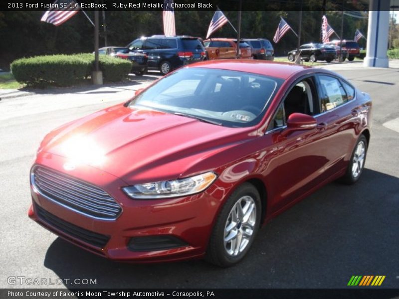 Ruby Red Metallic / Charcoal Black 2013 Ford Fusion SE 1.6 EcoBoost