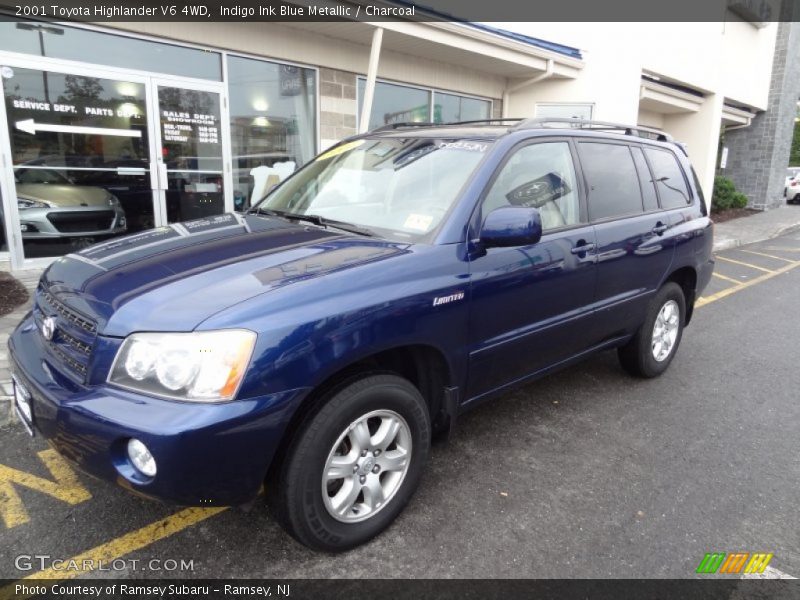 Indigo Ink Blue Metallic / Charcoal 2001 Toyota Highlander V6 4WD
