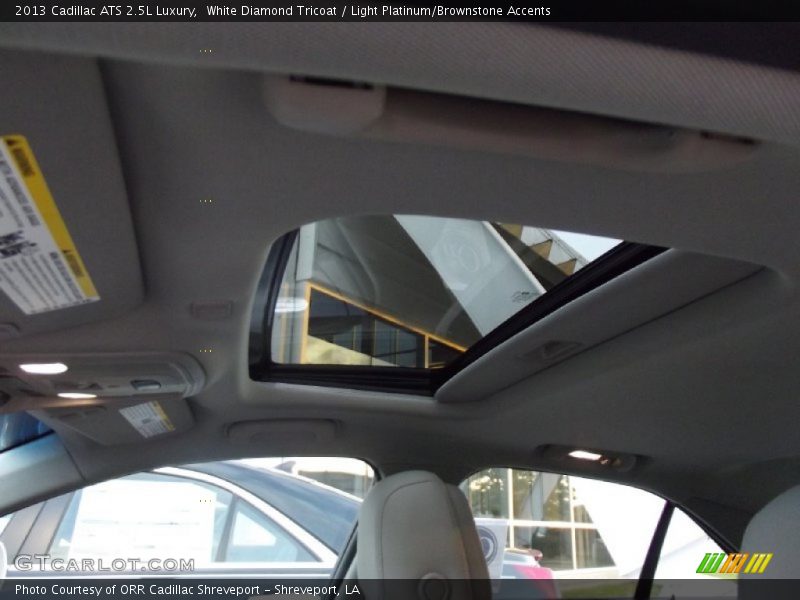 White Diamond Tricoat / Light Platinum/Brownstone Accents 2013 Cadillac ATS 2.5L Luxury