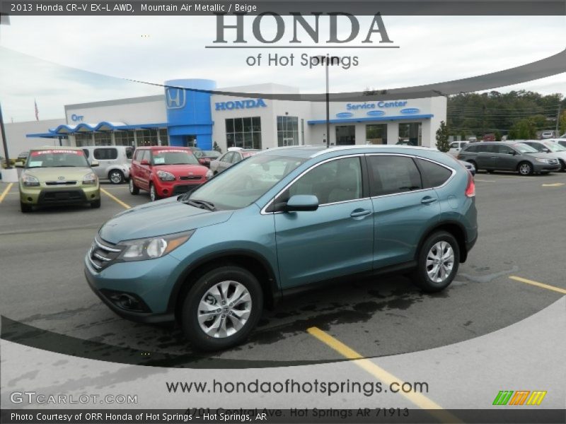 Mountain Air Metallic / Beige 2013 Honda CR-V EX-L AWD