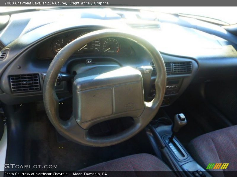 Bright White / Graphite 2000 Chevrolet Cavalier Z24 Coupe