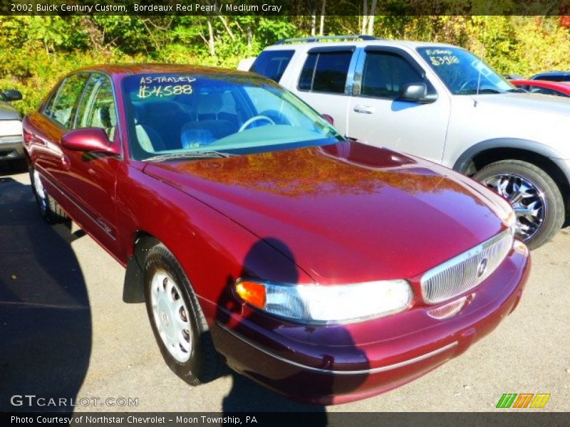 Bordeaux Red Pearl / Medium Gray 2002 Buick Century Custom