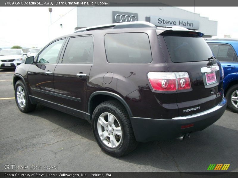 Dark Crimson Metallic / Ebony 2009 GMC Acadia SLE AWD