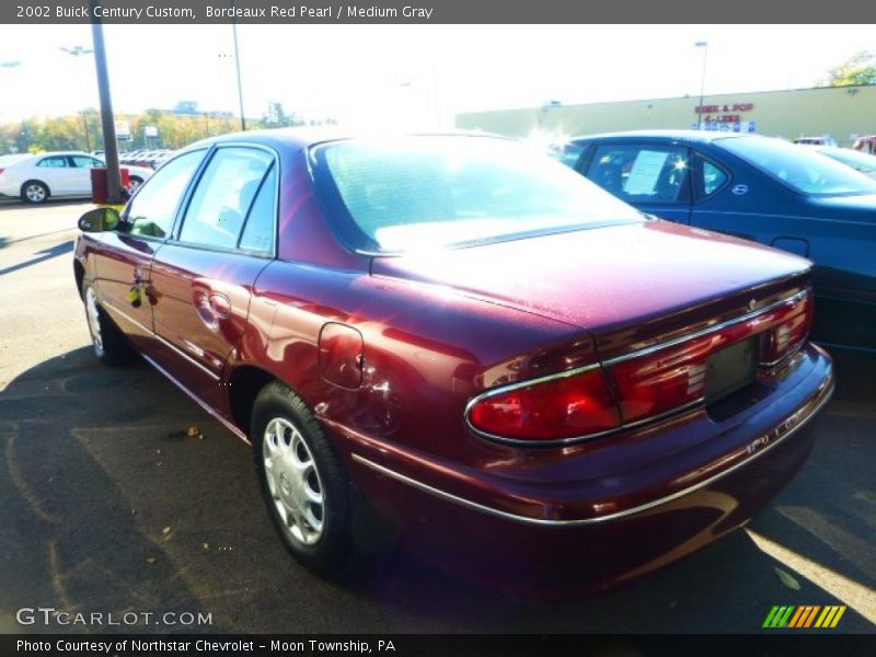 Bordeaux Red Pearl / Medium Gray 2002 Buick Century Custom