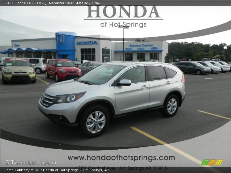 Alabaster Silver Metallic / Gray 2013 Honda CR-V EX-L