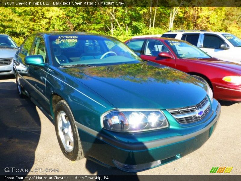 Dark Jade Green Metallic / Medium Gray 2000 Chevrolet Impala LS