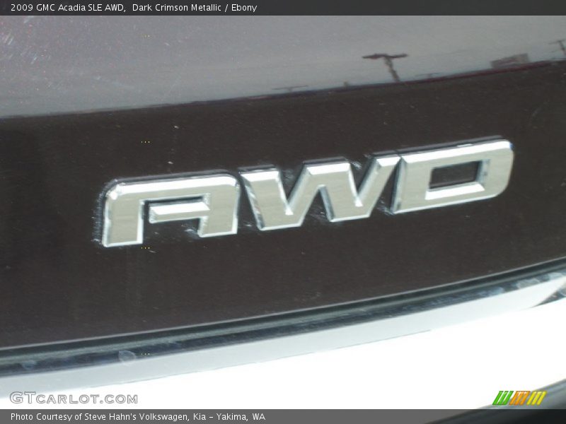 Dark Crimson Metallic / Ebony 2009 GMC Acadia SLE AWD