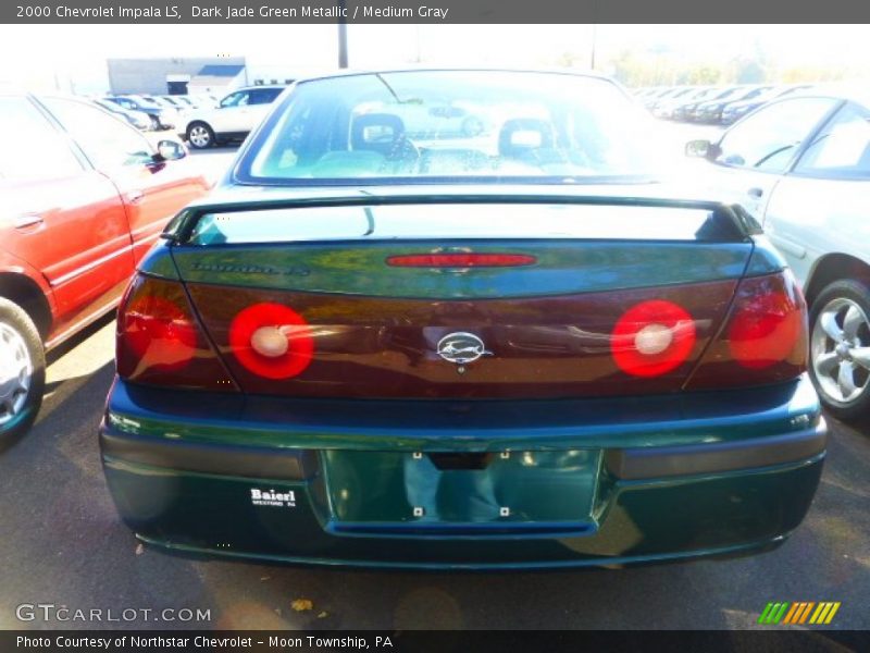 Dark Jade Green Metallic / Medium Gray 2000 Chevrolet Impala LS