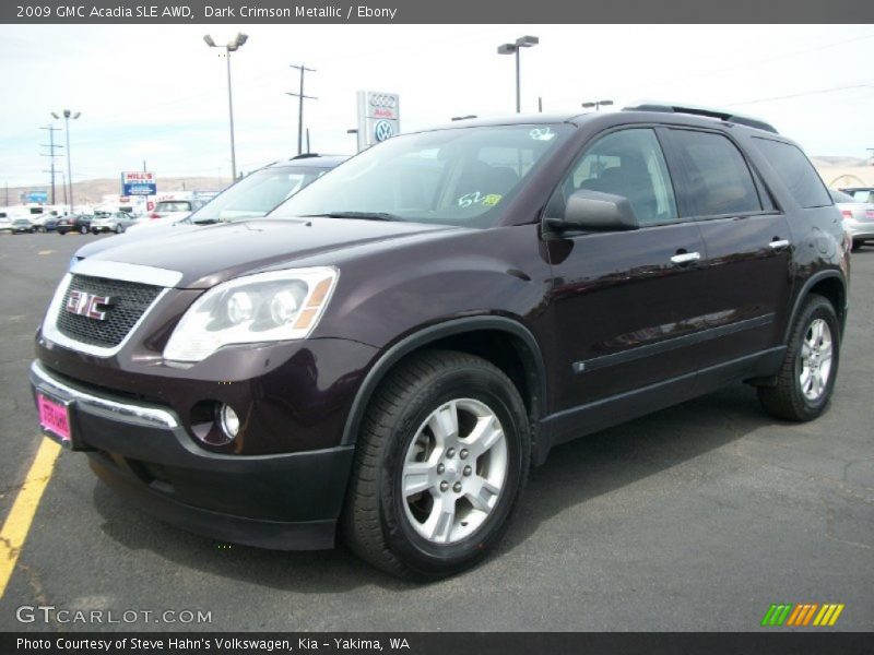 Dark Crimson Metallic / Ebony 2009 GMC Acadia SLE AWD