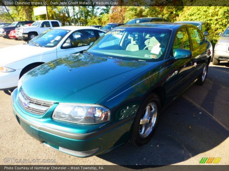 Dark Jade Green Metallic / Medium Gray 2000 Chevrolet Impala LS