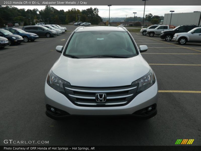 Alabaster Silver Metallic / Gray 2013 Honda CR-V EX-L