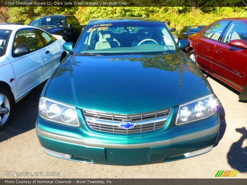 Dark Jade Green Metallic / Medium Gray 2000 Chevrolet Impala LS