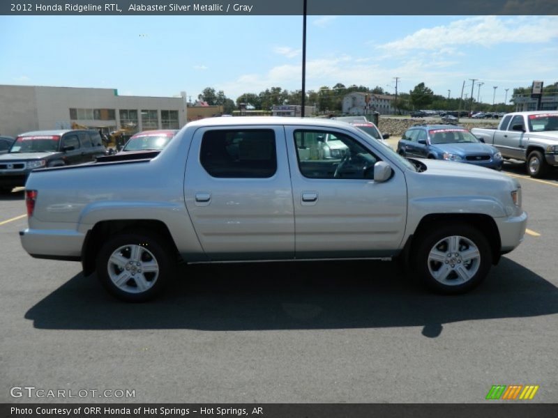 Alabaster Silver Metallic / Gray 2012 Honda Ridgeline RTL