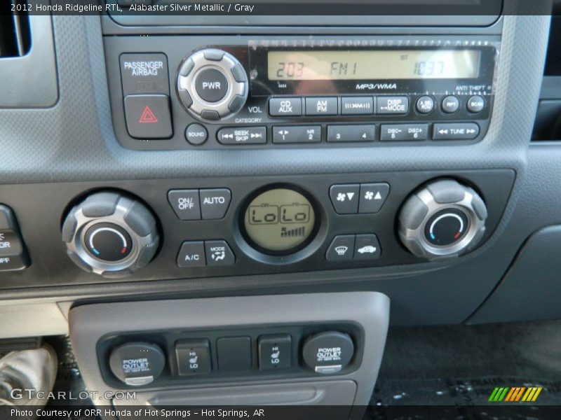 Alabaster Silver Metallic / Gray 2012 Honda Ridgeline RTL