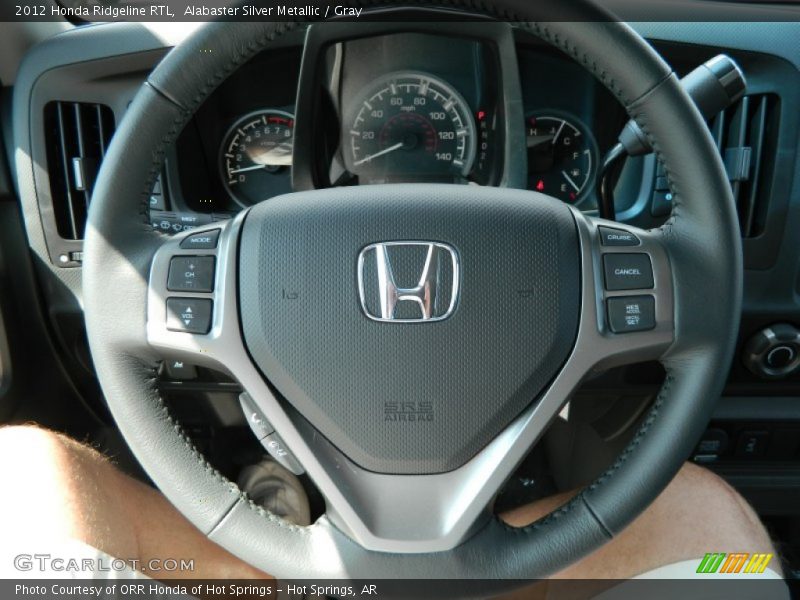 Alabaster Silver Metallic / Gray 2012 Honda Ridgeline RTL