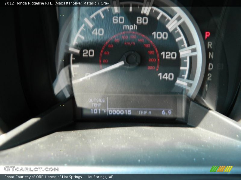 Alabaster Silver Metallic / Gray 2012 Honda Ridgeline RTL