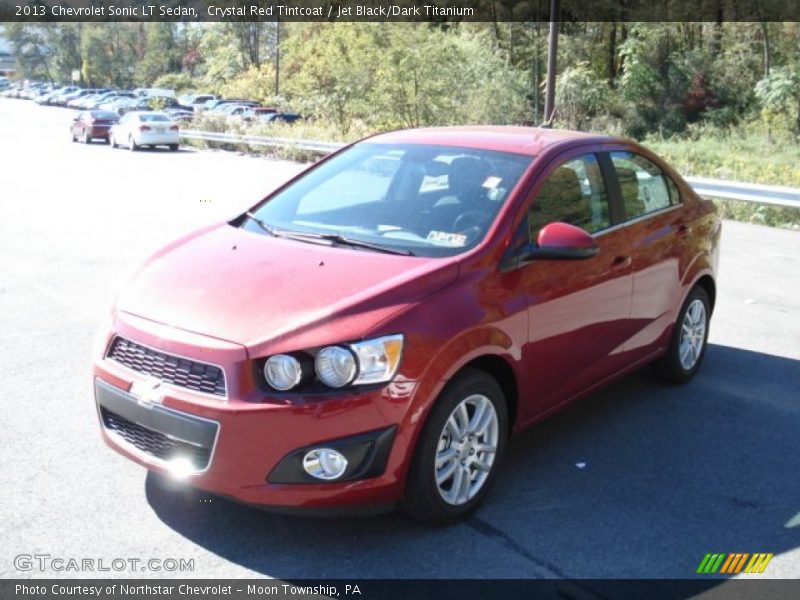 Crystal Red Tintcoat / Jet Black/Dark Titanium 2013 Chevrolet Sonic LT Sedan