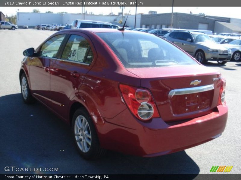 Crystal Red Tintcoat / Jet Black/Dark Titanium 2013 Chevrolet Sonic LT Sedan