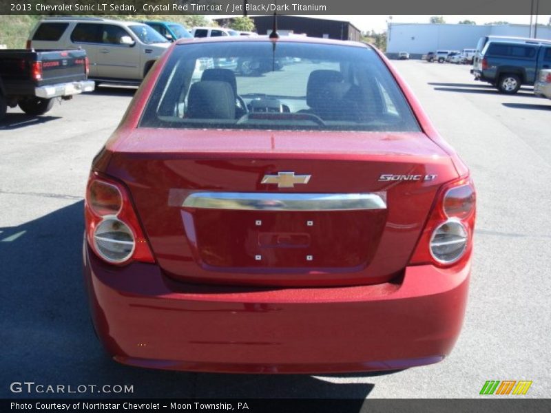 Crystal Red Tintcoat / Jet Black/Dark Titanium 2013 Chevrolet Sonic LT Sedan
