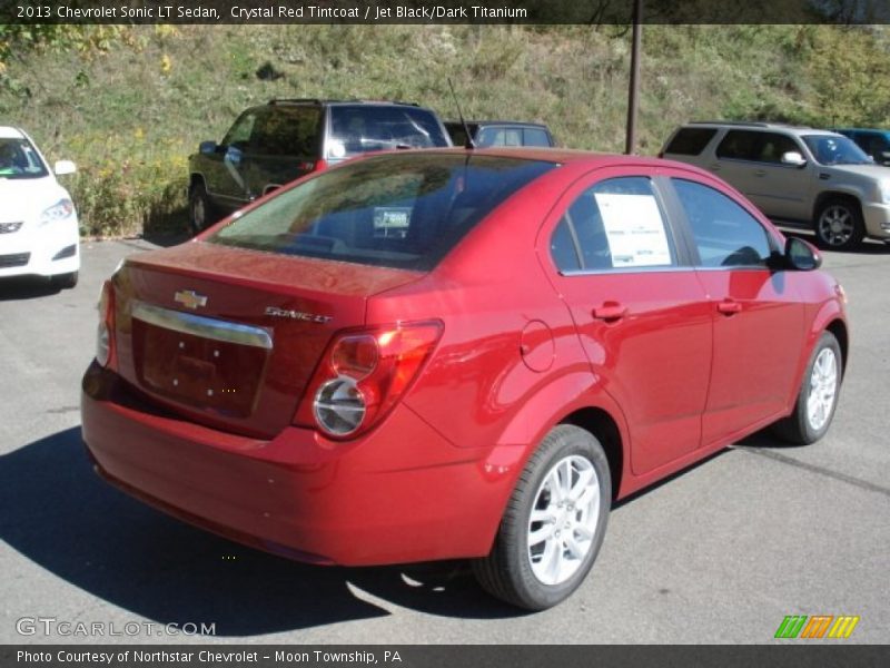Crystal Red Tintcoat / Jet Black/Dark Titanium 2013 Chevrolet Sonic LT Sedan
