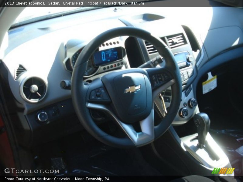 Crystal Red Tintcoat / Jet Black/Dark Titanium 2013 Chevrolet Sonic LT Sedan