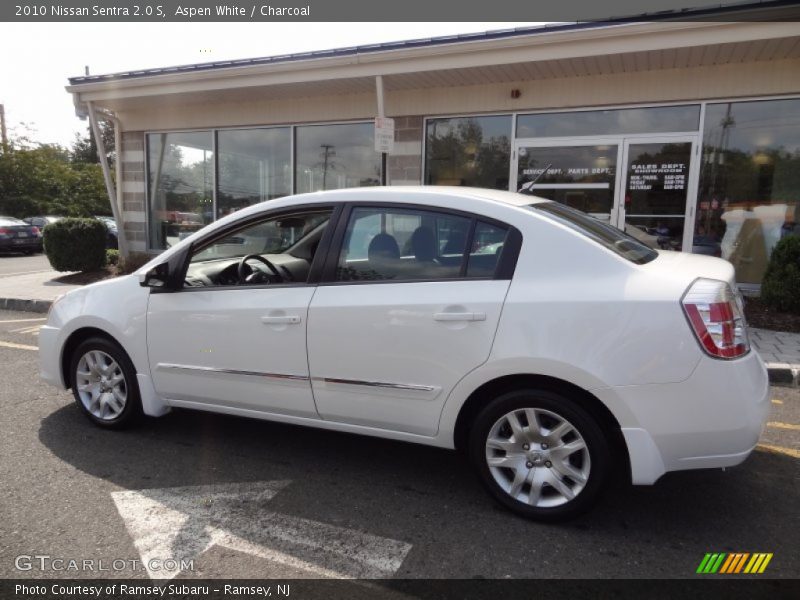 Aspen White / Charcoal 2010 Nissan Sentra 2.0 S