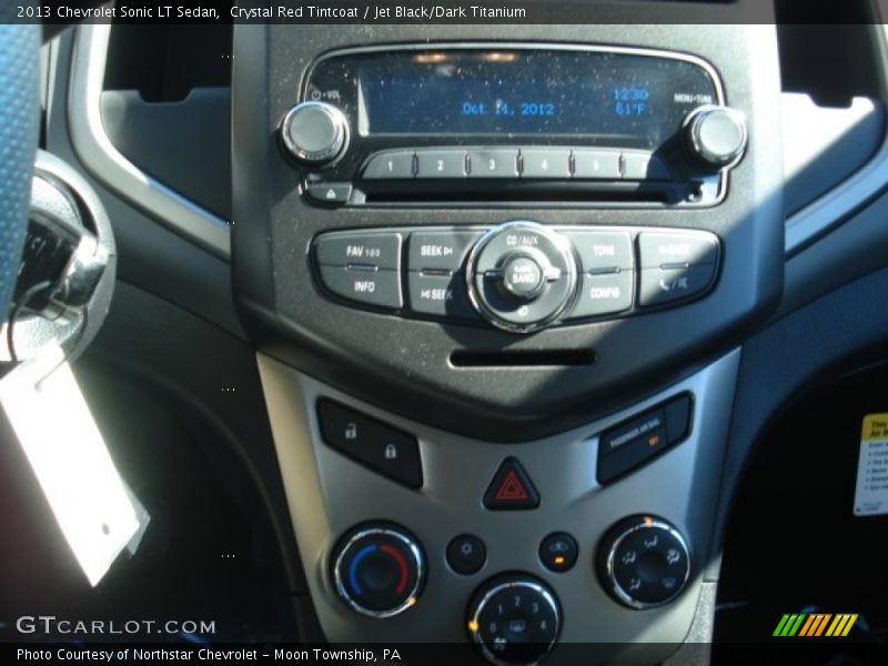 Crystal Red Tintcoat / Jet Black/Dark Titanium 2013 Chevrolet Sonic LT Sedan