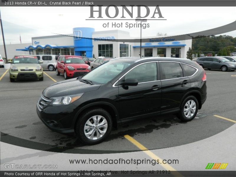 Crystal Black Pearl / Black 2013 Honda CR-V EX-L