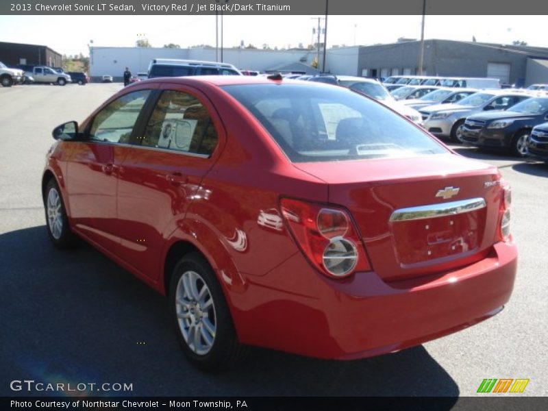 Victory Red / Jet Black/Dark Titanium 2013 Chevrolet Sonic LT Sedan