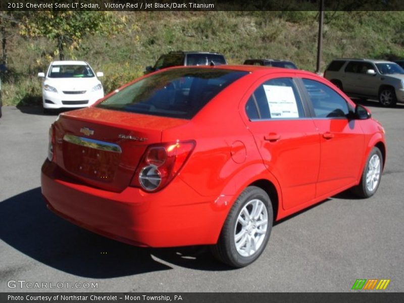 Victory Red / Jet Black/Dark Titanium 2013 Chevrolet Sonic LT Sedan