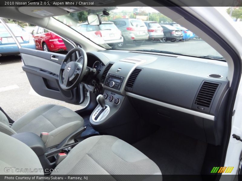 Aspen White / Charcoal 2010 Nissan Sentra 2.0 S