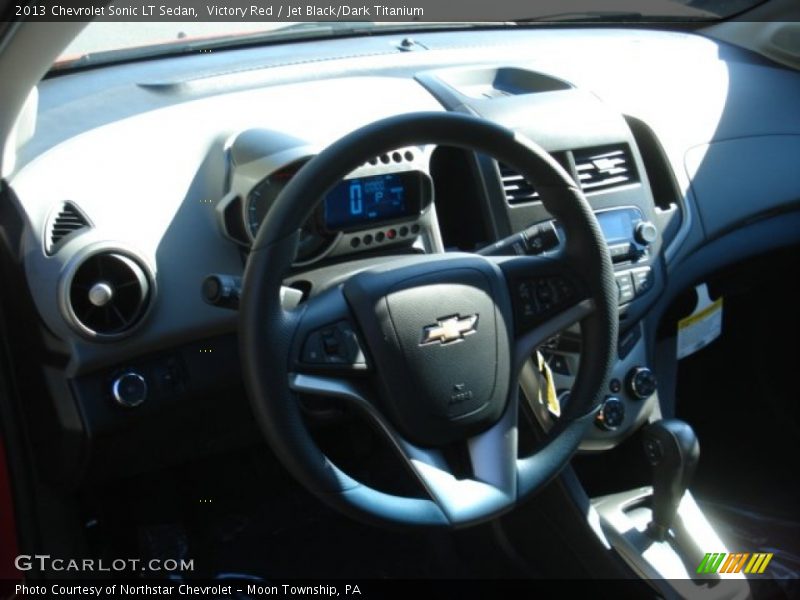 Victory Red / Jet Black/Dark Titanium 2013 Chevrolet Sonic LT Sedan