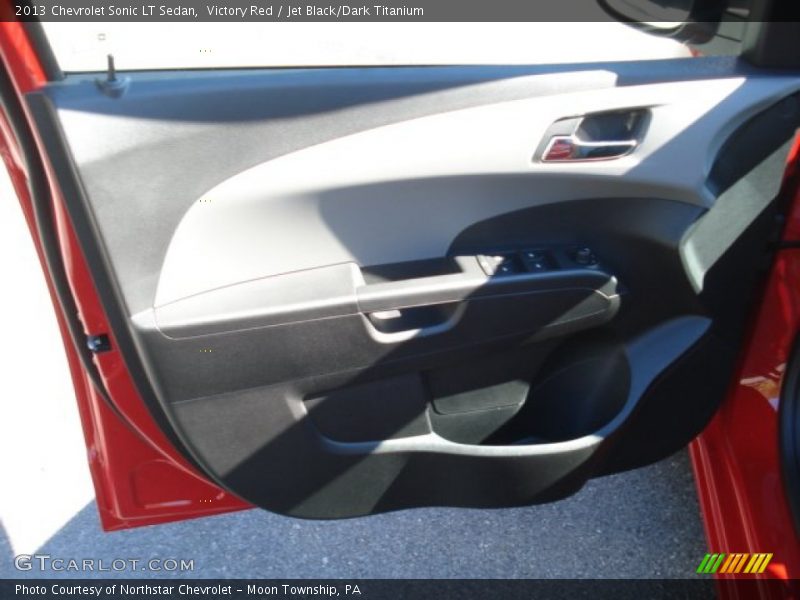 Victory Red / Jet Black/Dark Titanium 2013 Chevrolet Sonic LT Sedan