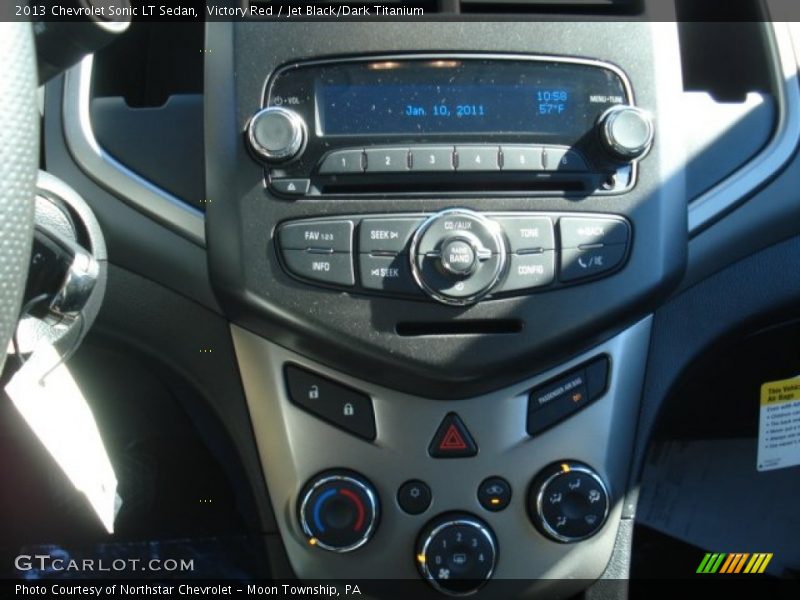 Victory Red / Jet Black/Dark Titanium 2013 Chevrolet Sonic LT Sedan