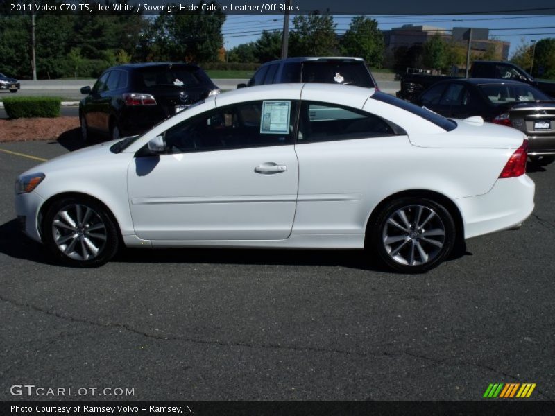 Ice White / Soverign Hide Calcite Leather/Off Black 2011 Volvo C70 T5