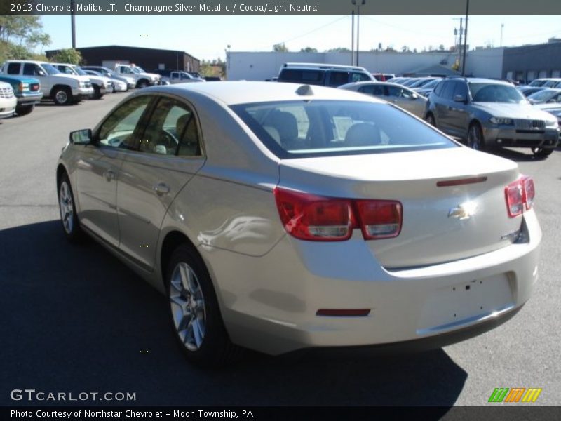 Champagne Silver Metallic / Cocoa/Light Neutral 2013 Chevrolet Malibu LT
