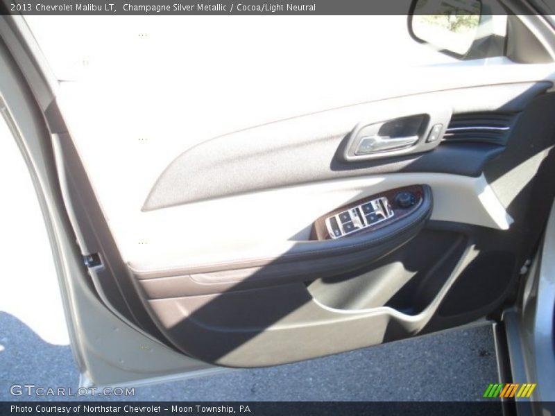 Champagne Silver Metallic / Cocoa/Light Neutral 2013 Chevrolet Malibu LT