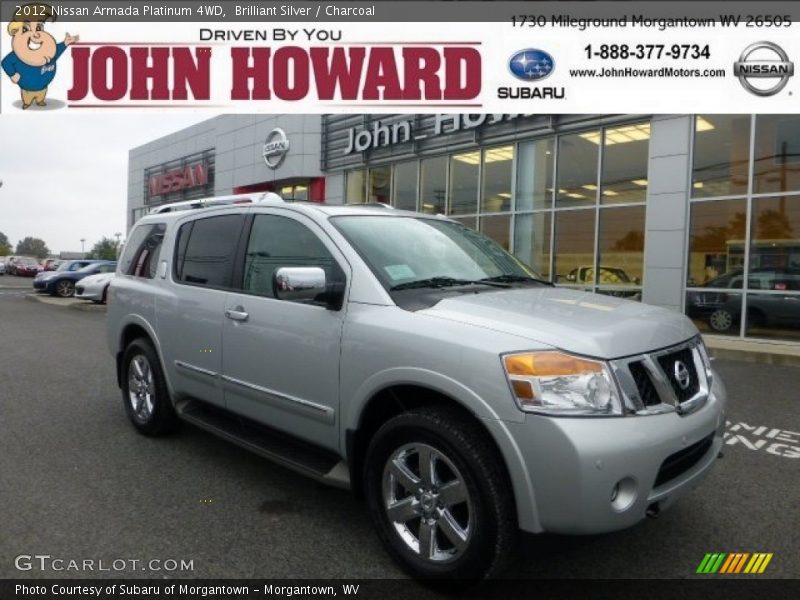 Brilliant Silver / Charcoal 2012 Nissan Armada Platinum 4WD
