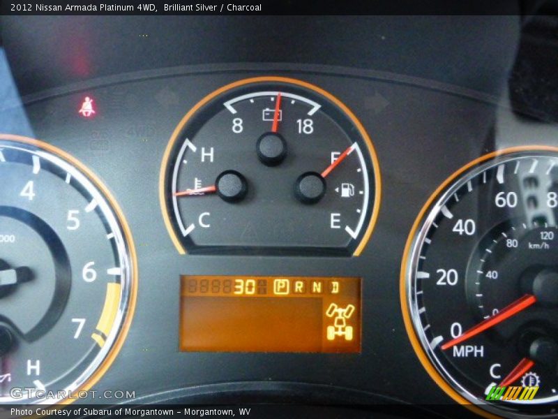 Brilliant Silver / Charcoal 2012 Nissan Armada Platinum 4WD