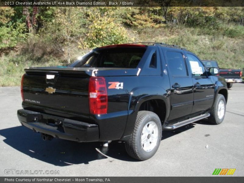 Black / Ebony 2013 Chevrolet Avalanche LT 4x4 Black Diamond Edition