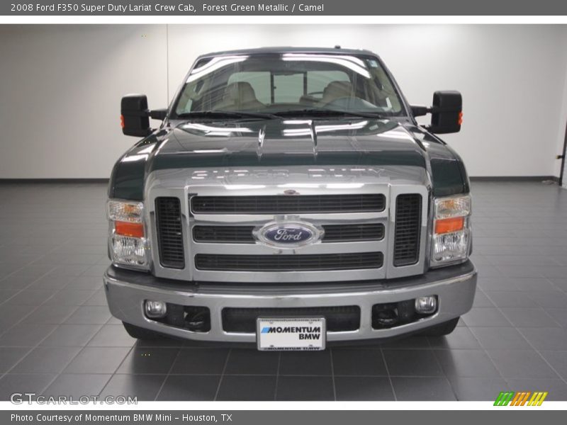 Forest Green Metallic / Camel 2008 Ford F350 Super Duty Lariat Crew Cab