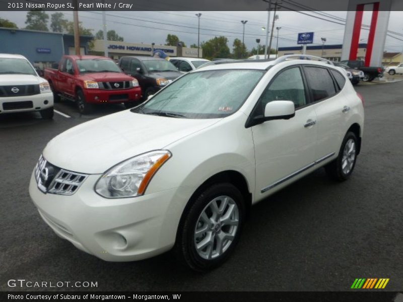 Pearl White / Gray 2013 Nissan Rogue SL