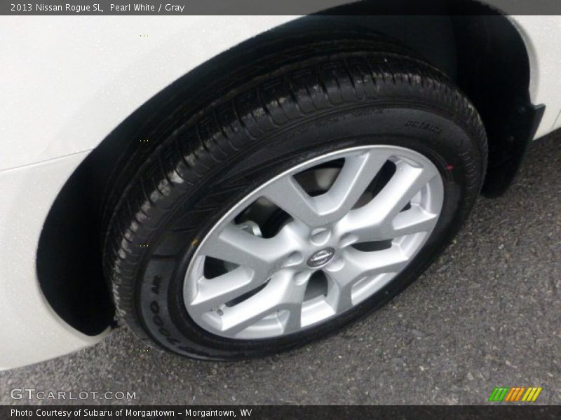 Pearl White / Gray 2013 Nissan Rogue SL