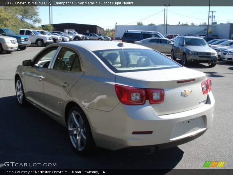 Champagne Silver Metallic / Cocoa/Light Neutral 2013 Chevrolet Malibu LTZ