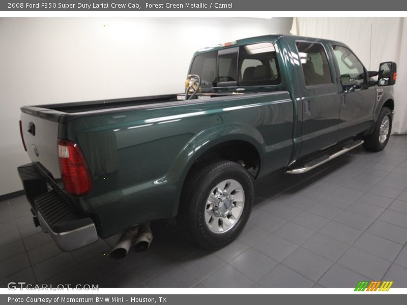 Forest Green Metallic / Camel 2008 Ford F350 Super Duty Lariat Crew Cab