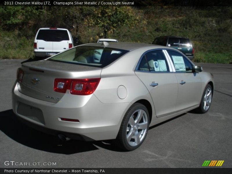 Champagne Silver Metallic / Cocoa/Light Neutral 2013 Chevrolet Malibu LTZ