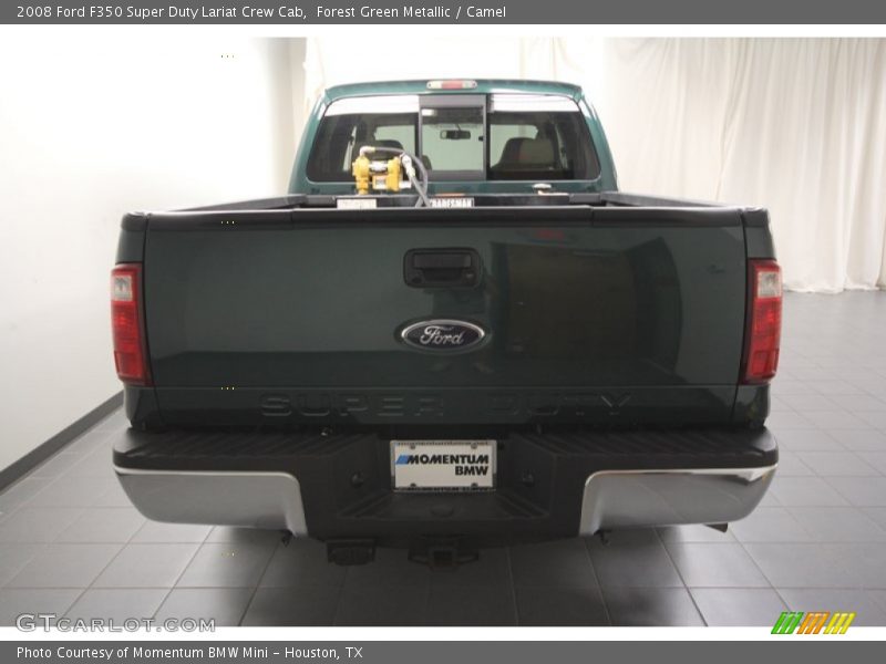 Forest Green Metallic / Camel 2008 Ford F350 Super Duty Lariat Crew Cab