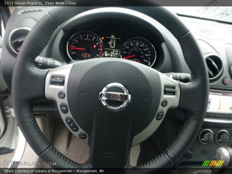 Pearl White / Gray 2013 Nissan Rogue SL