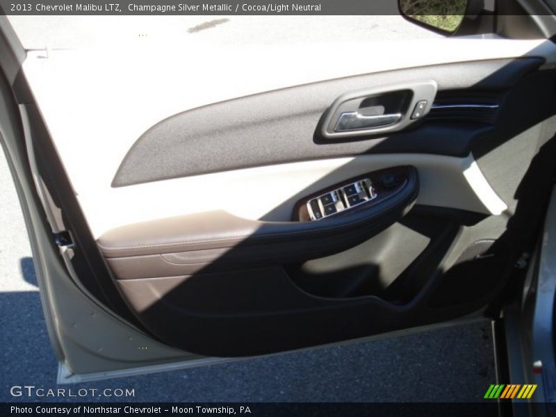 Champagne Silver Metallic / Cocoa/Light Neutral 2013 Chevrolet Malibu LTZ